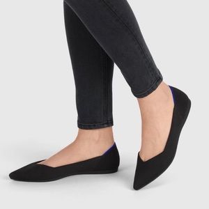 Rothys “The Point” Solid Black Flats